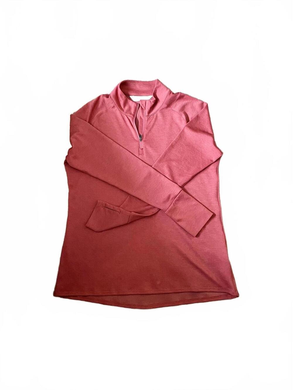 Tuff Athletics Rose Pink Quarter Zip Top Size Medium